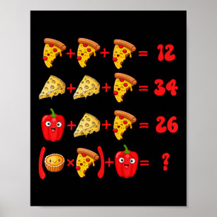 67 Pizza Meme Mathe-Logik-Rätsel Poster