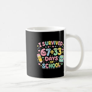 67 Plus 33 Tage überlebten Kawaii 100 Schuldesign Kaffeetasse