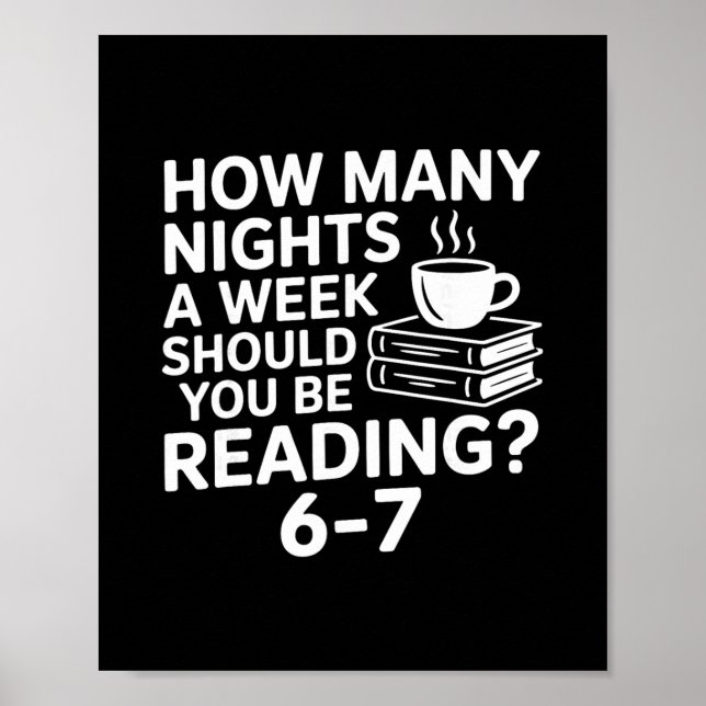67 Reading Book Lover Funny Six Seven Meme Bookwor Poster (Vorne)