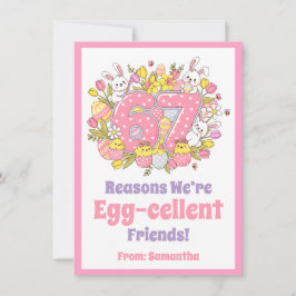 67 Reasons We’re Egg-cellent Friends! Kids Easter Feiertagskarte
