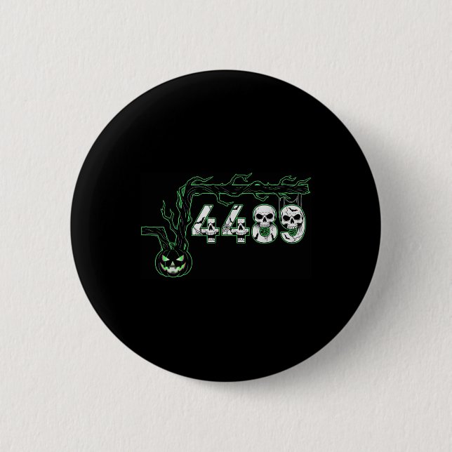 67 Root Sechs Sieben 6 7 Meme Lustiges Halloween-K Button (Vorderseite)