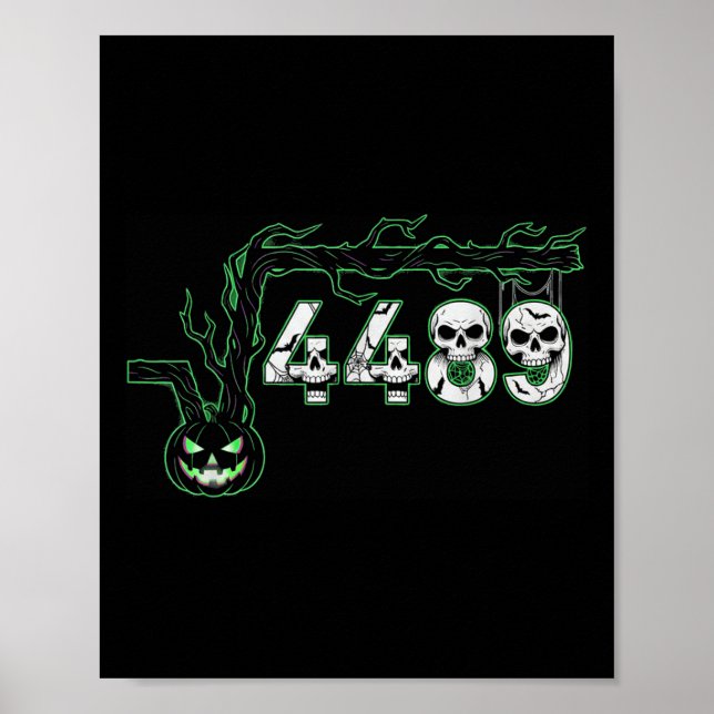 67 Root Six Seven 6 7 Meme Funny Halloween Pumpkin Poster (Vorne)