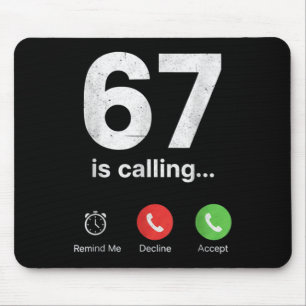 67 ruft lustigen Gen Z Slang Meme-Telefonbildschir Mousepad