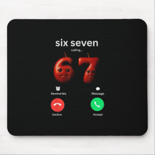 67 ruft lustiges Meme 67 alberner Ai Apple Brainro Mousepad