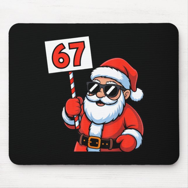 67 Santa Six Seven Christmas  Mousepad (Vorne)