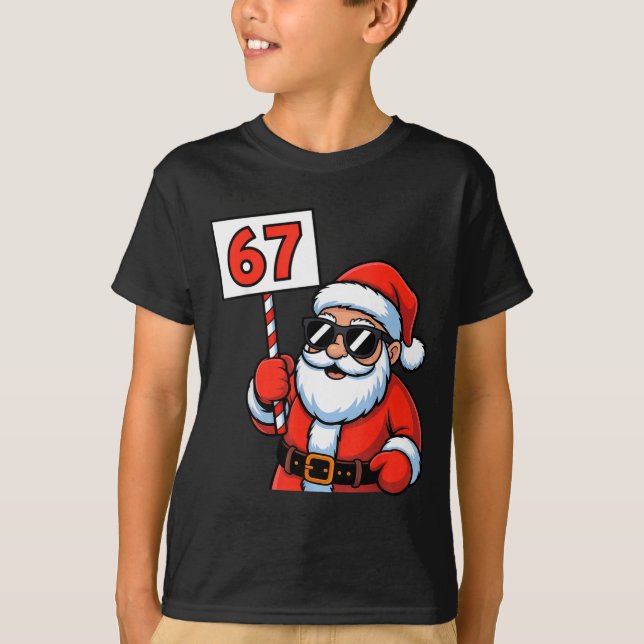 67 Santa Six Seven Christmas  T-Shirt (Vorderseite)