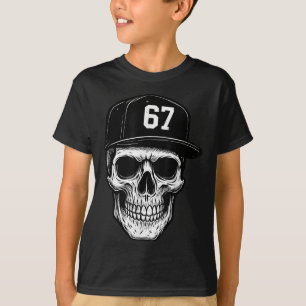 67 Schädel Halloween Brainrot Meme Six Seven Kinde T-Shirt