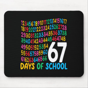 67. Schultag 67 Mathe Zahlen Lehrer Kinder 67 Mousepad