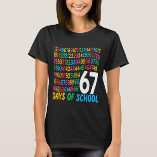 67. Schultag 67 Mathe Zahlen Lehrer Kinder 67 T-Shirt