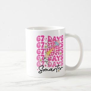 67. Schultag 67 Tage schlauer Lehrer Schüler Kaffeetasse