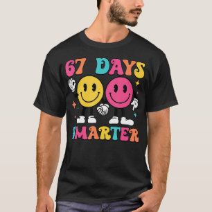 67. Schultag 67 Tage schlauer Lehrer Schüler T-Shirt