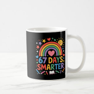 67. Schultag Meme 67 Tage schlauer Regenbogen Ki Kaffeetasse