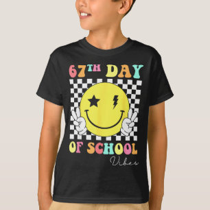 67. Schultag Smiley Gesicht 67 Sechs Sieben Meme G T-Shirt