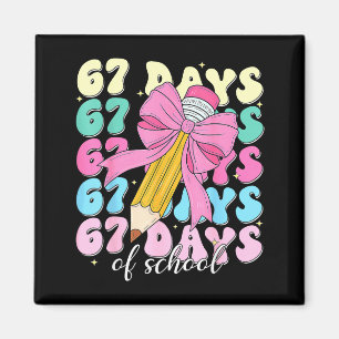 67 Schultage Coquette-Bow-Pencil Lehrer Süß Magnet