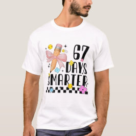 67 Schultage Lustiges 67 Tage Schlauer Schüler Te T-Shirt