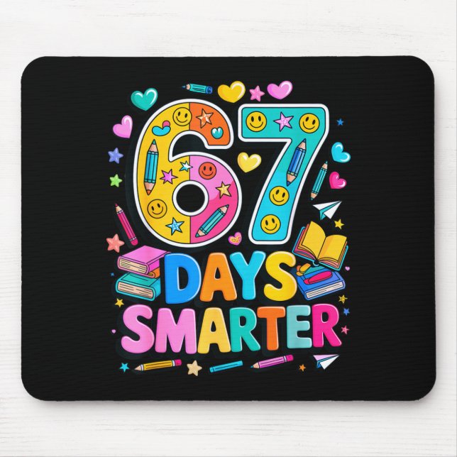 67 Schultage Lustiges Meme Lehrer Schüler  Mousepad (Vorne)