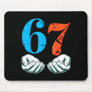 67 Sechs Sieben Meme 6 7 Hände Mousepad