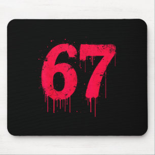 67-Shirt, 67-Meme Six Seven Männer-Teen-Kinder lus Mousepad