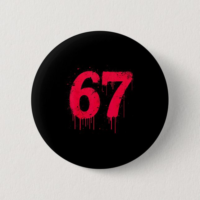 67 Shirt, 67 Meme Six Seven Men Teen Kids Funny  Button (Vorderseite)