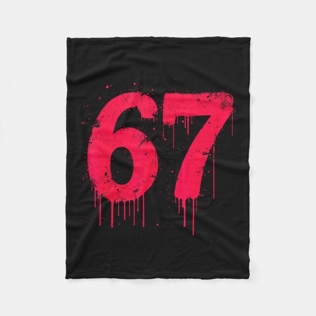 67 Shirt, 67 Meme Six Seven Men Teen Kids Funny  Fleecedecke (Vorderseite)