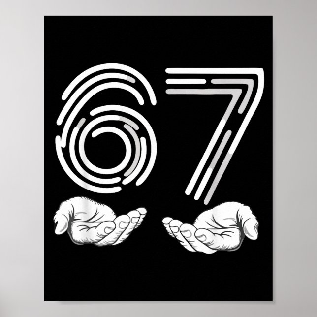 67 Shirt, Funny Shirts 67 Kid Meme Six Seven Graph Poster (Vorne)
