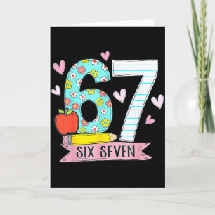 67-Shirt für Lehrer 67-Meme Frauen Lehrer Sechs Se Karte