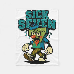 67 Sick Seven Halloween-Kostüm lustiger Wortwitz M Fleecedecke