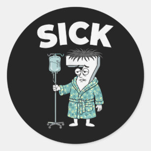 67 Sick Seven Six 6 7 Meme Runder Aufkleber