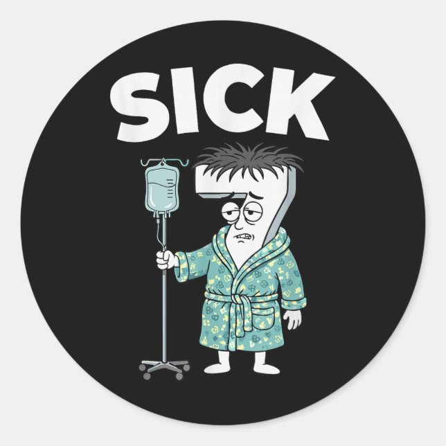 67 Sick Seven Six 6 7 Meme  Runder Aufkleber (Vorderseite)