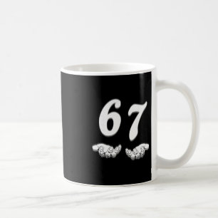 67 Sieben mit Handgriffen Schwarz-Weiß-Kunst Kaffeetasse