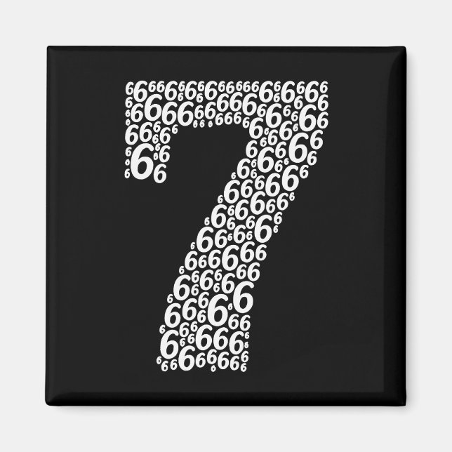 67 Siebenundsechzig Halloween-Kostüm-Design Lustig Magnet (Vorne)