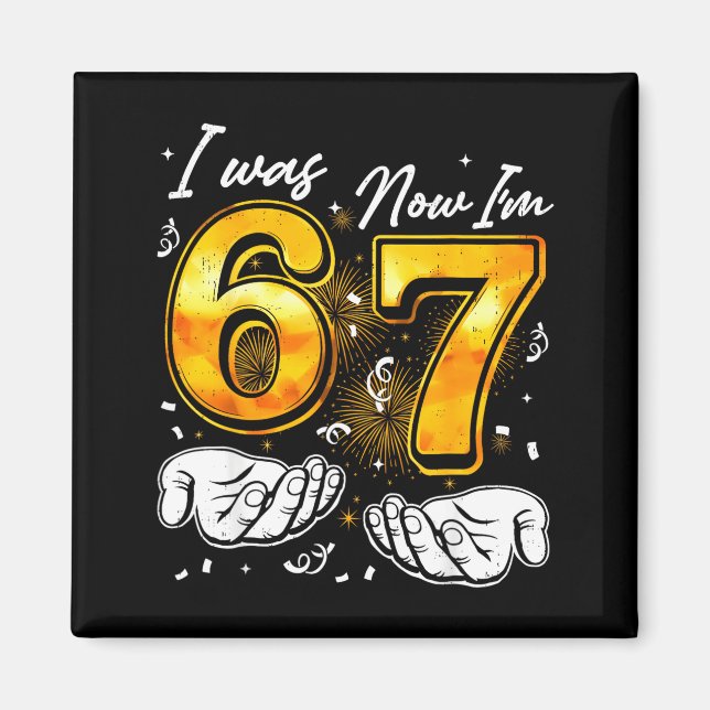 67 Silvester-Party-Pyjama-Hemd 6 7 Meme 67 20 Magnet (Vorne)