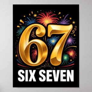 67 Silvesterparty-Pyjama-Shirt 6 7 Meme 67 20 Poster
