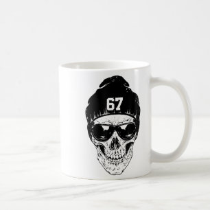 67 Six Seven 67 Meme Lustig Abgenutzt 67 Zahl Sp Kaffeetasse
