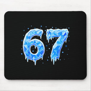 67 Six Seven 6-7 Eis - Brainrot Meme Lustig Teen K Mousepad