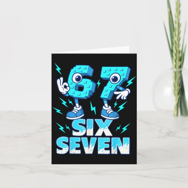 67 Six Seven 6-7 - Funny Italian Brainrot Kids Gam Karte (Vorderseite)