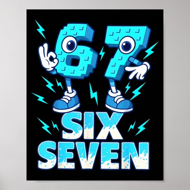 67 Six Seven 6-7 - Funny Italian Brainrot Kids Gam Poster (Vorne)
