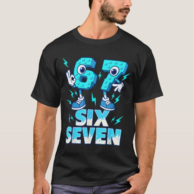 67 Six Seven 6-7 - Funny Italian Brainrot Kids Gam T-Shirt (Vorderseite)