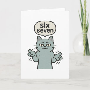 67 Six Seven 6-7 Katze - Lustiges Kinder-Gaming-Br Karte