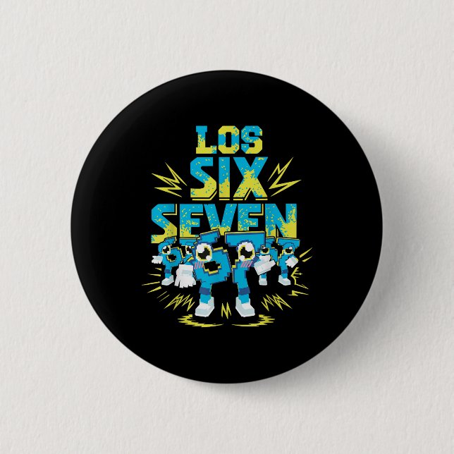 67 Six Seven 6-7 - Lustig Klauen Gehirnfäule Kinde Button (Vorderseite)