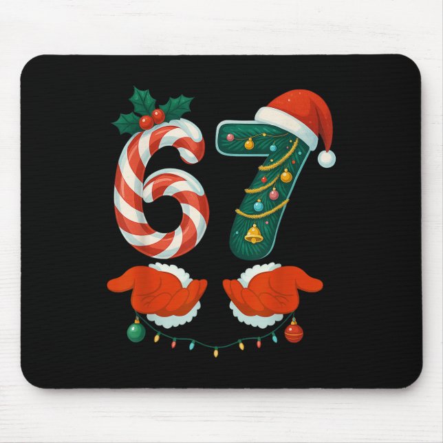 67 Six Seven 6 7 Meme Benutzerdefiniert Paar Weihn Mousepad (Vorne)