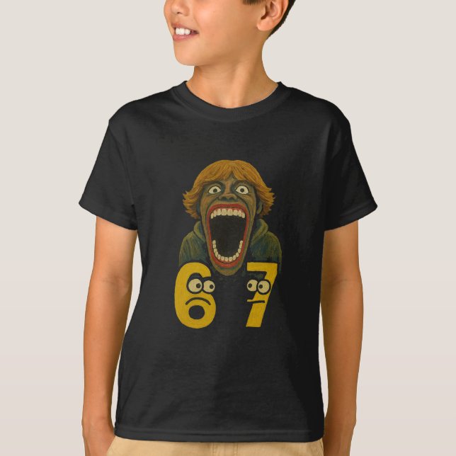 67 Six Seven 6 7 Meme Design Funny 6 7 2  T-Shirt (Vorderseite)
