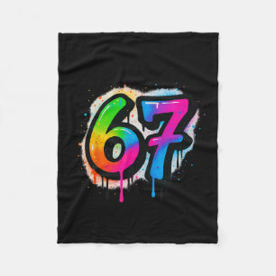 67 Six Seven 6 7 Meme Design Lustig 6 7 3 Fleecedecke