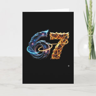 67 Six Seven 6 7 Meme Design Lustig 6 7 4  Karte