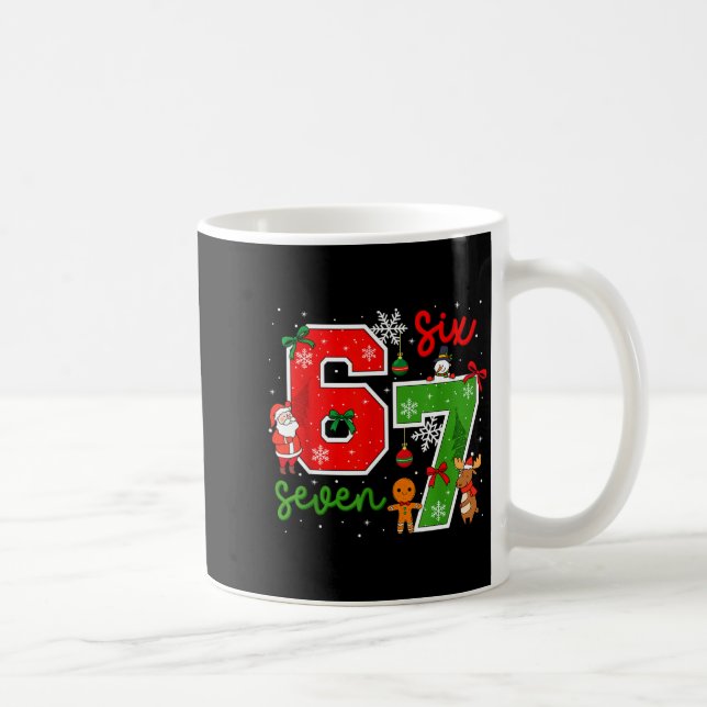 67 Six Seven 6 7 Meme E Couple Christmas Matching  Kaffeetasse (Rechts)