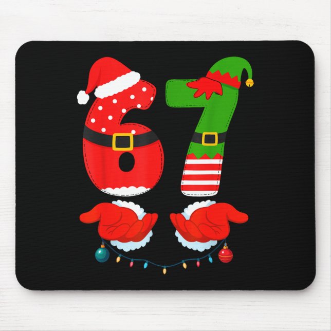 67 Six Seven 6 7 Meme E Couple Christmas Matching  Mousepad (Vorne)