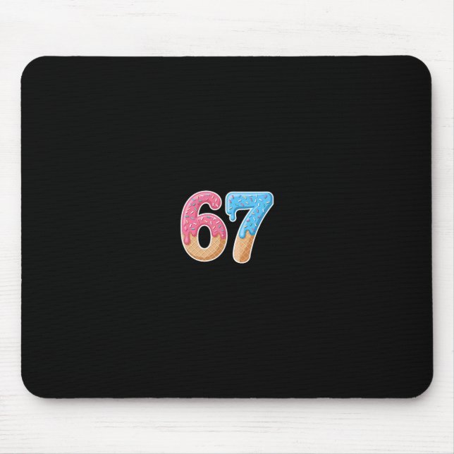 67 Six Seven 6 7 Meme Eis Drip Vorne Und Hinten Mousepad (Vorne)