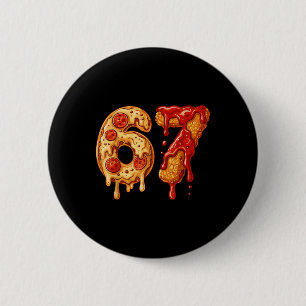 67 Six Seven 6-7 Pizza & Chicken Nugget - Kinder-B Button