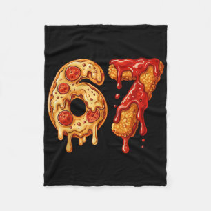 67 Six Seven 6-7 Pizza & Chicken Nugget - Kinder B Fleecedecke