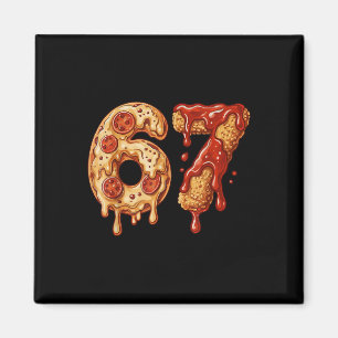 67 Six Seven 6-7 Pizza & Chicken Nugget - Kinder-B Magnet